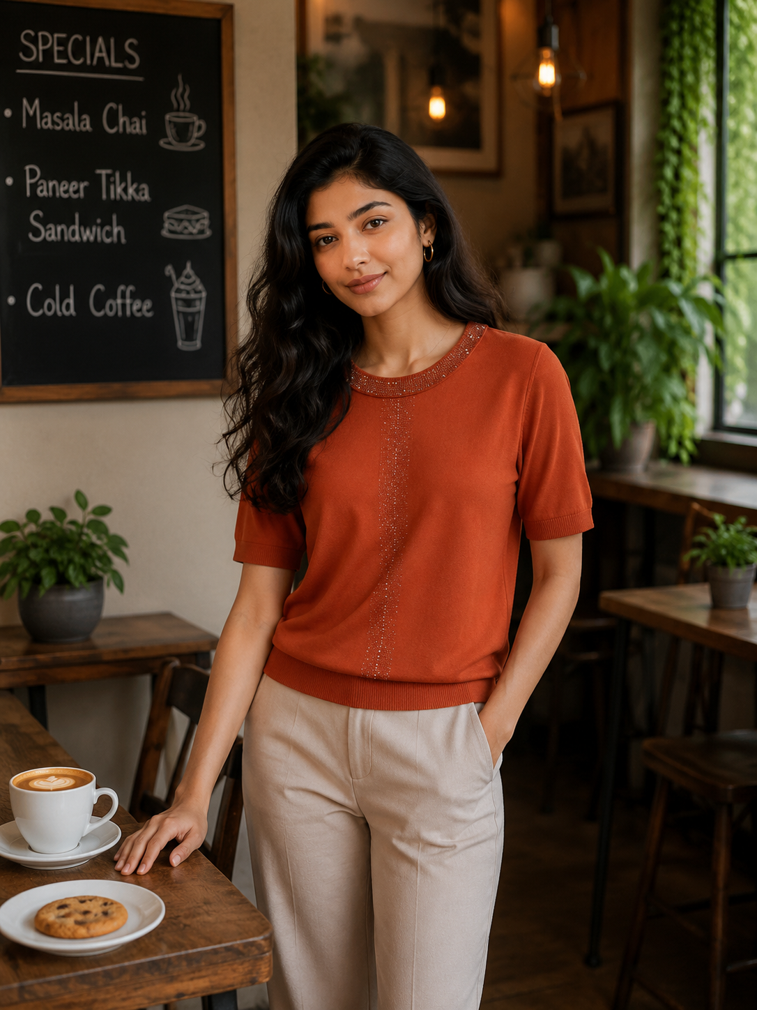 Premium sparkle Round neck party top