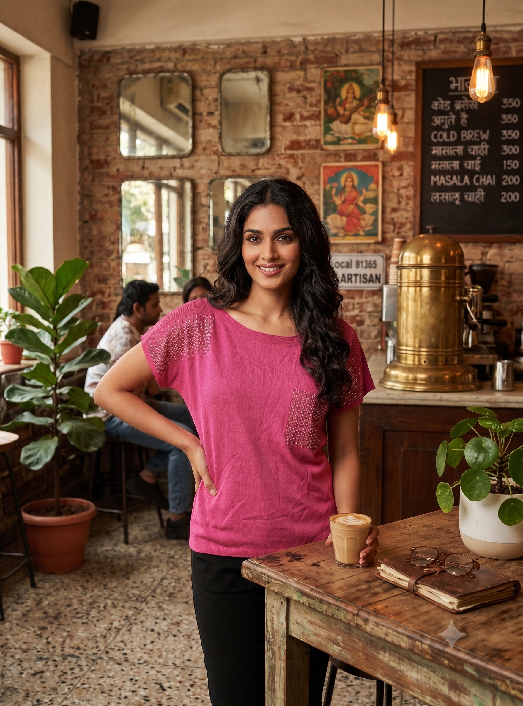 Sparkle Shoulder Short Sleeve Top