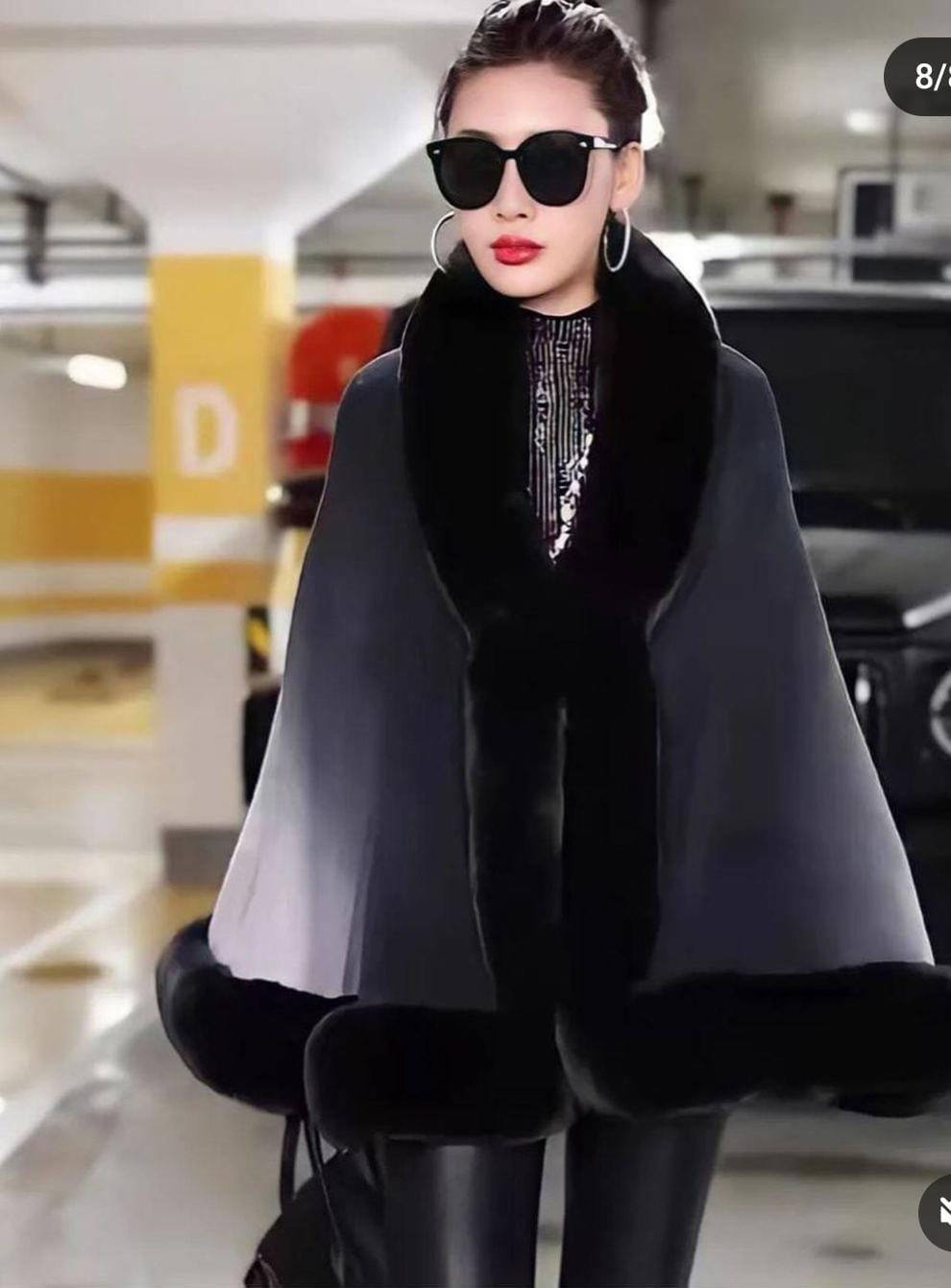 Women winter fur stole / pouchun