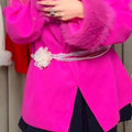Premium Winter fur shrug with belt n accessory