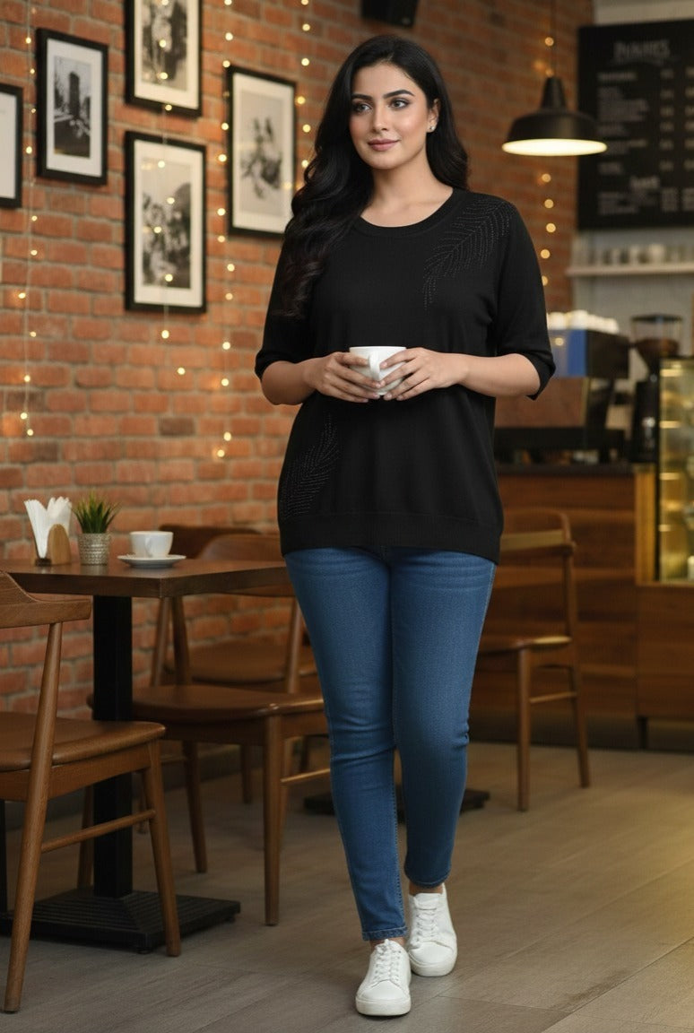 Crystal Leaf Detail top