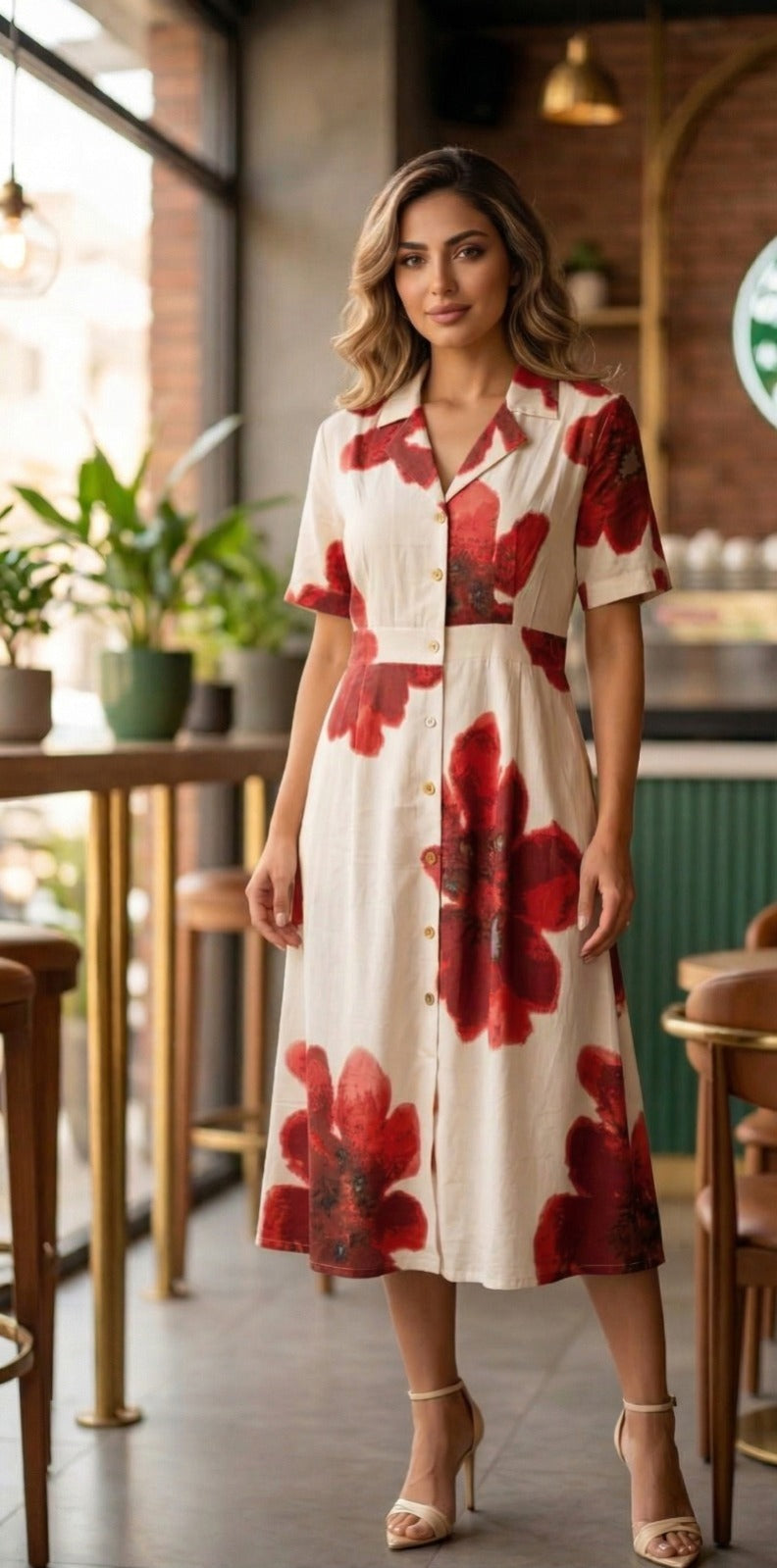 The Watercolor Bloom Midi dress