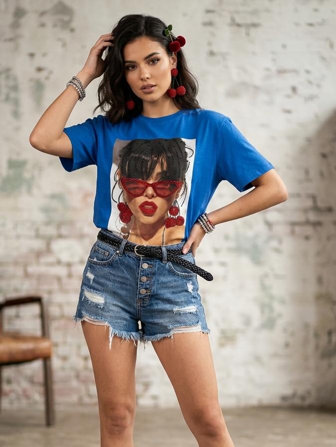 "The Cherry Muse Graphic Oversized t-shirt "