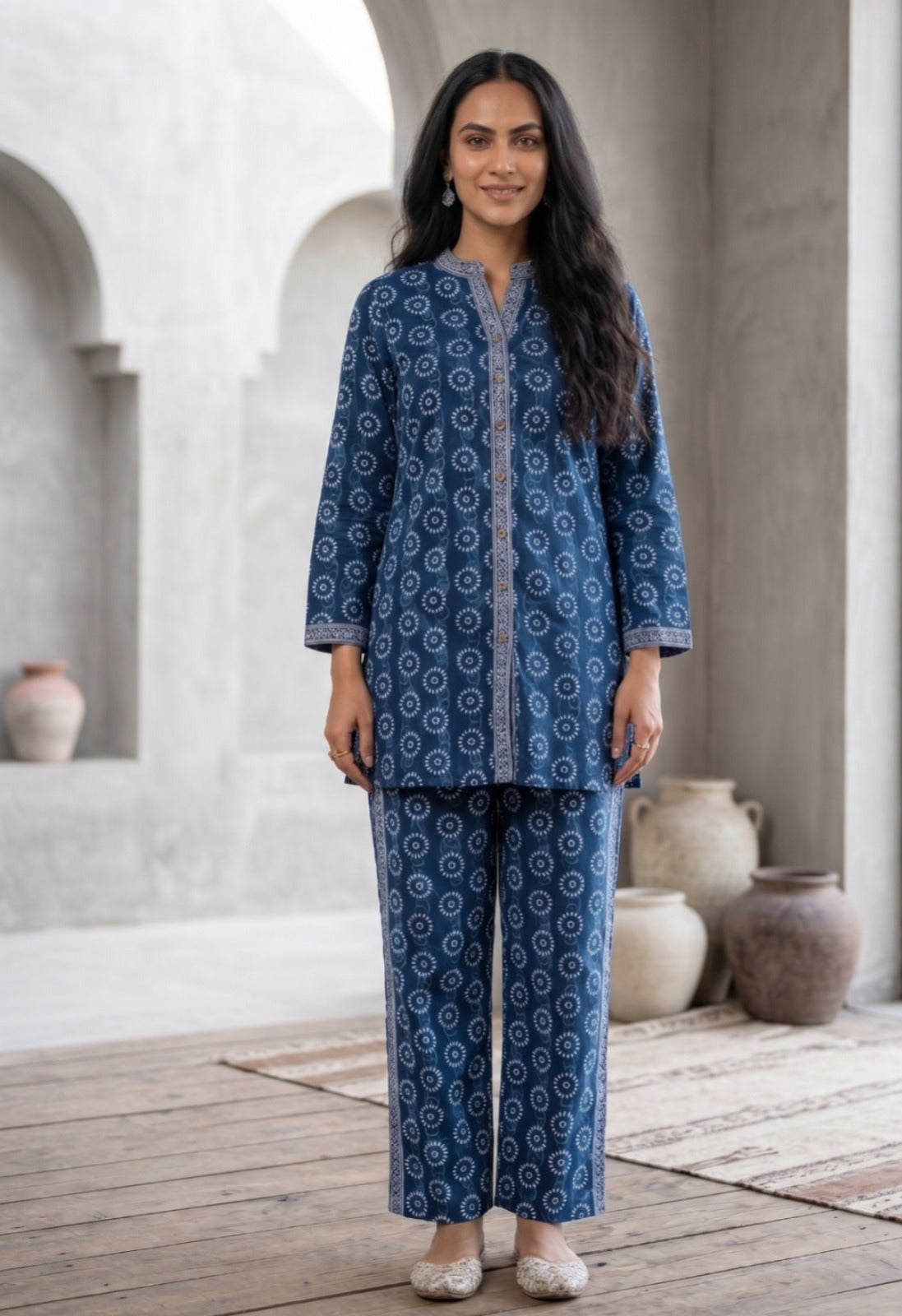 Indigo Blue Mandala Print Co-ord set