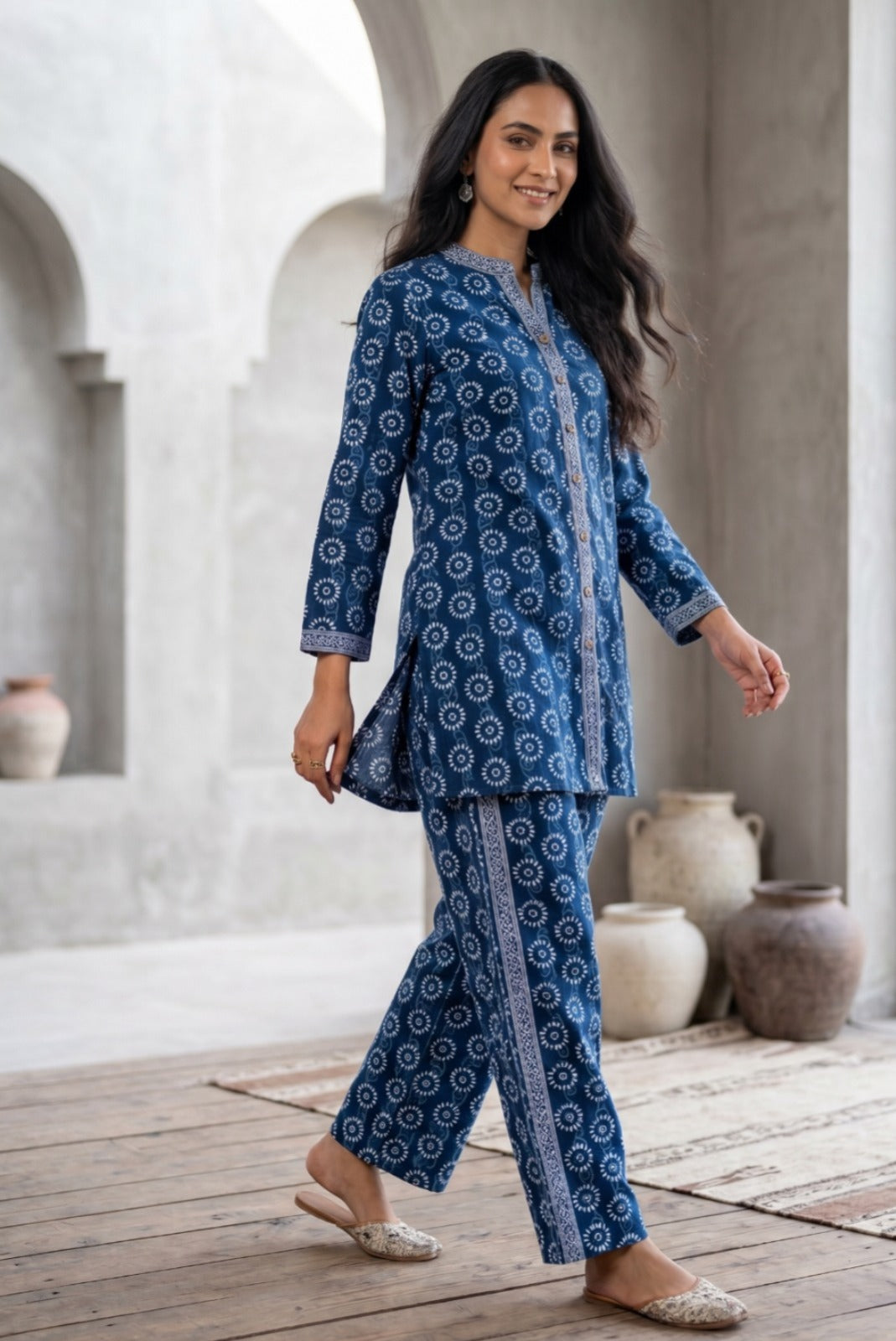 Indigo Blue Mandala Print Co-ord set