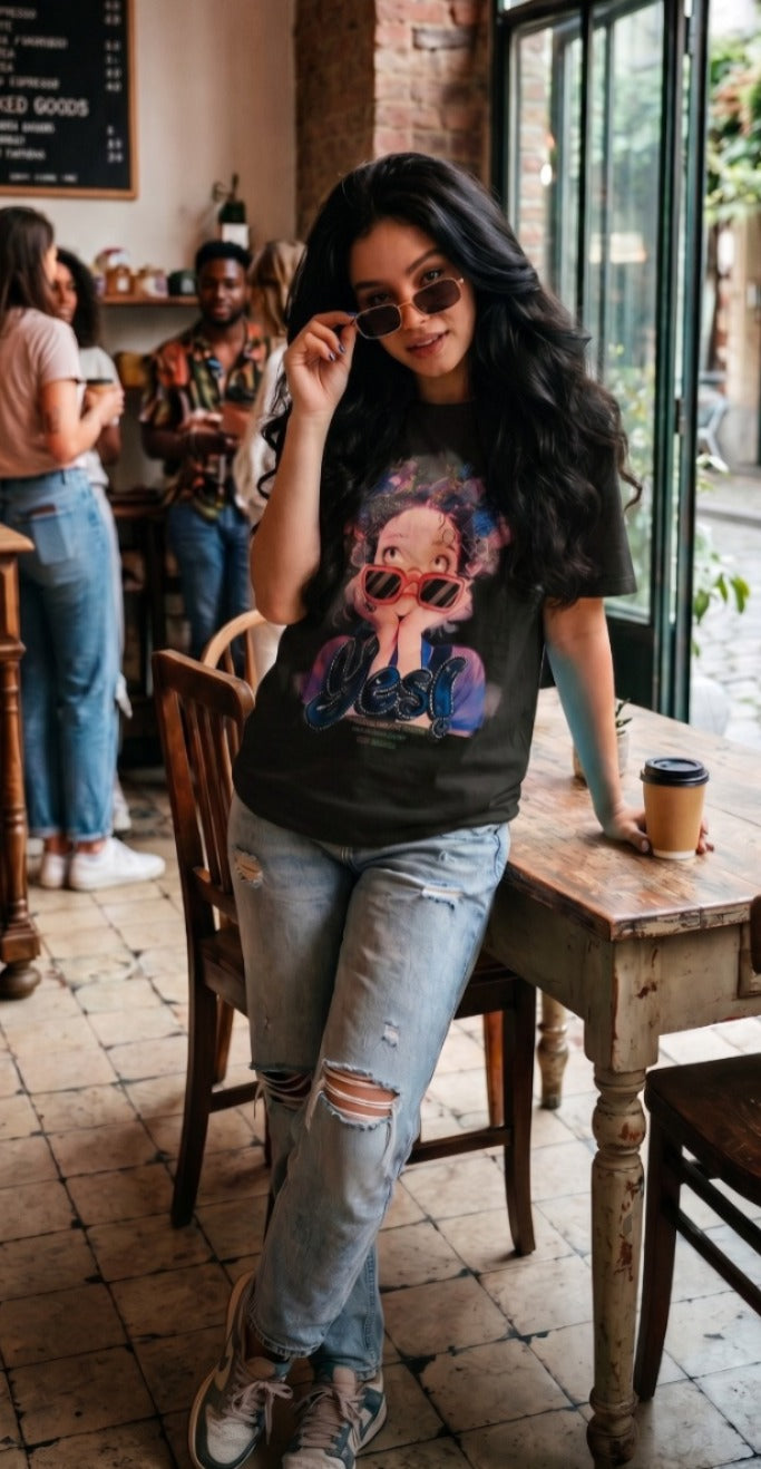 Women's Plus Size Denim Shirt & Shorts Set