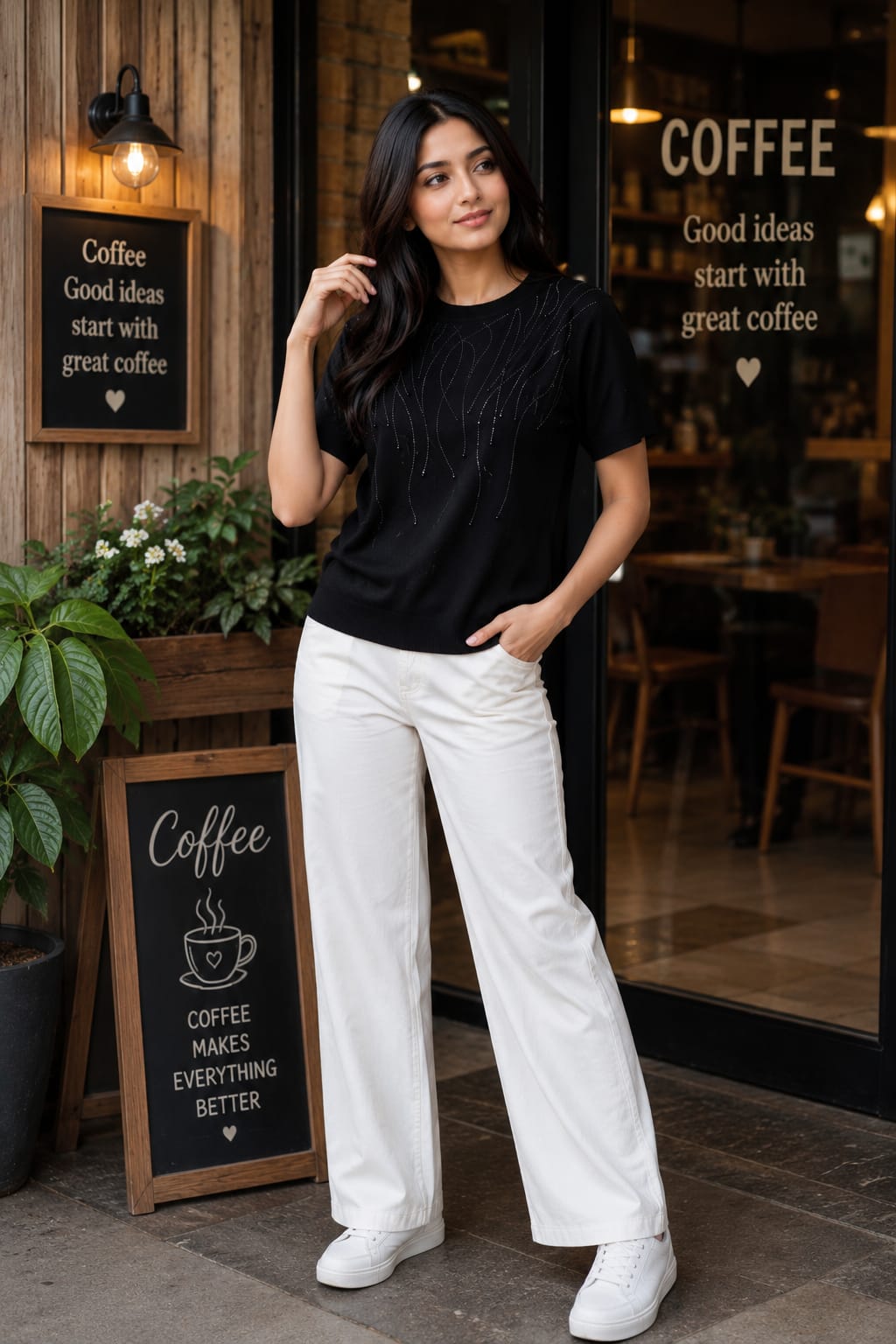 Elegant Rhinestone knit top