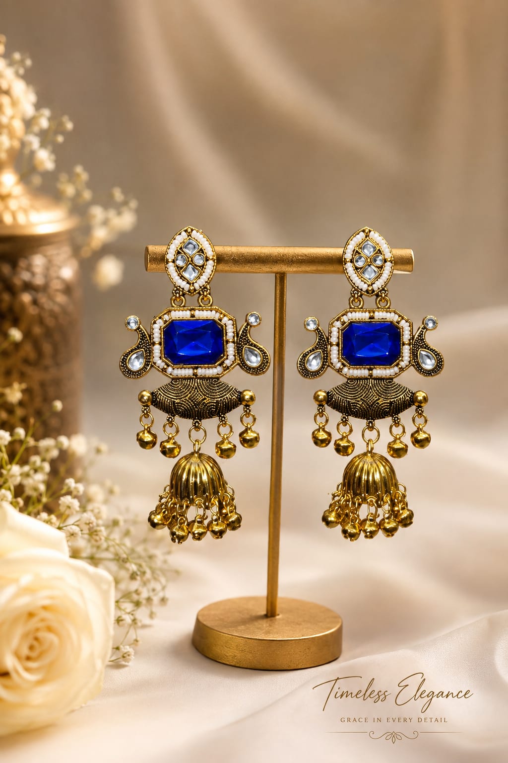 The Royal Sapphire Jhumka