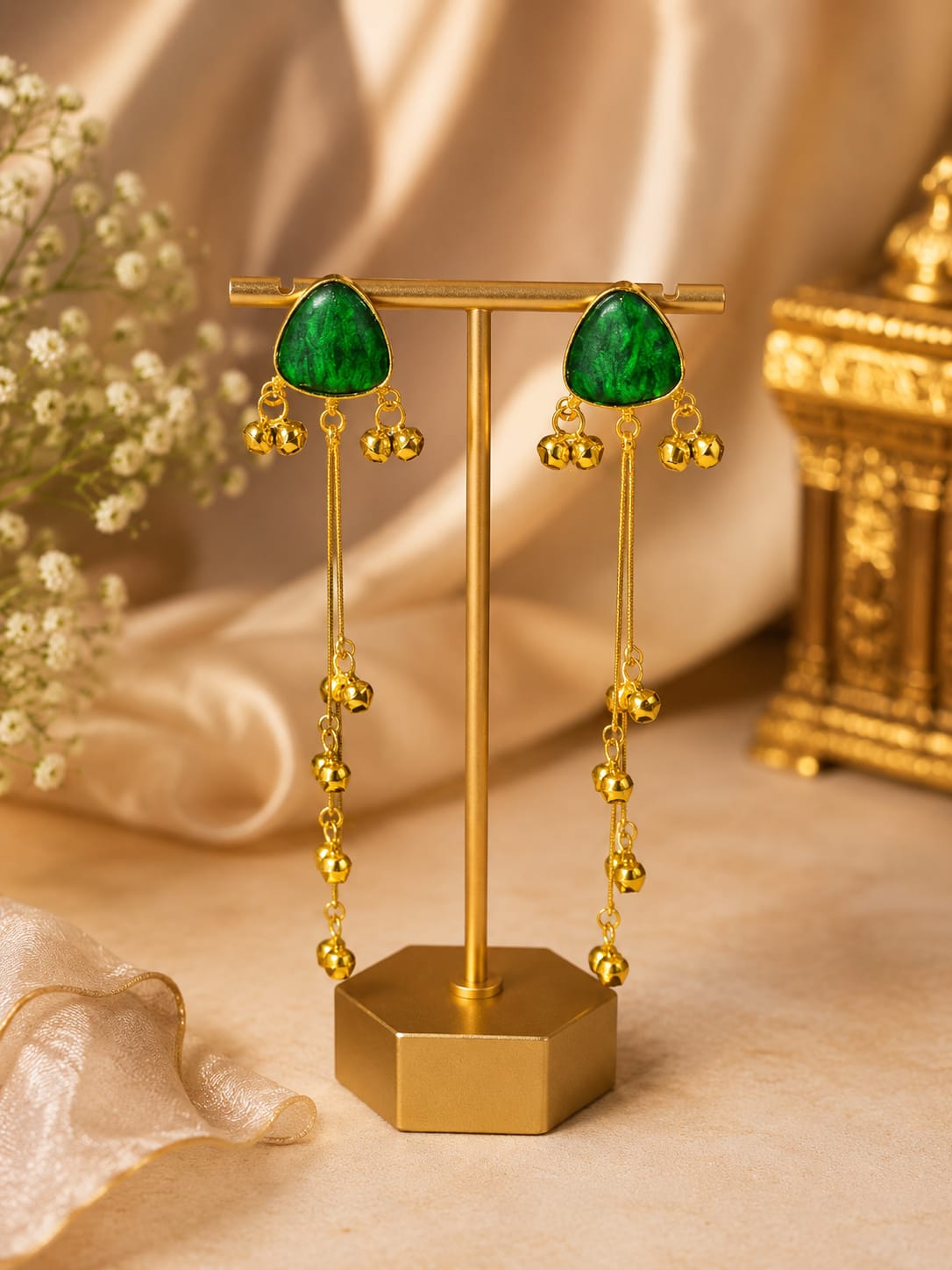 Kashmiri Dejhoor-Inspired Gemstone Earrings