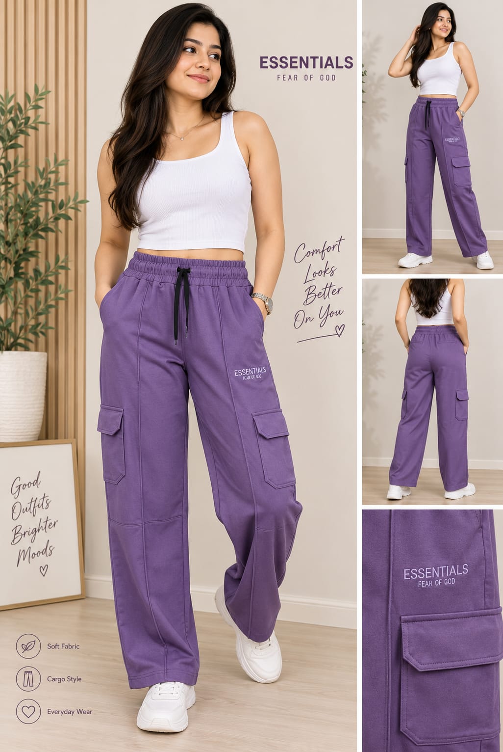 Classic Wide-Leg Cargo Pants