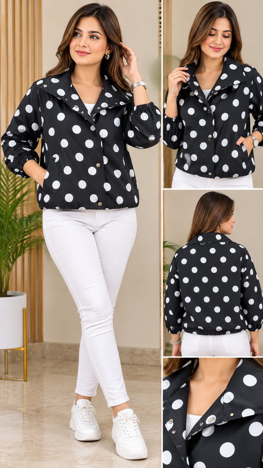 ✨ Premium Polka Dot Statement Jacket
