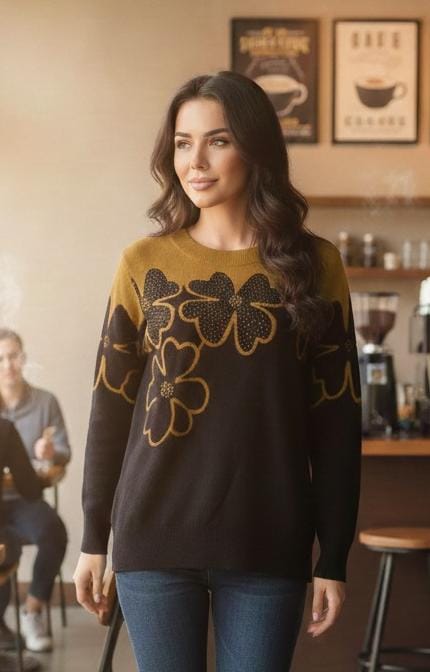 Floral Frost Cozy Pullover