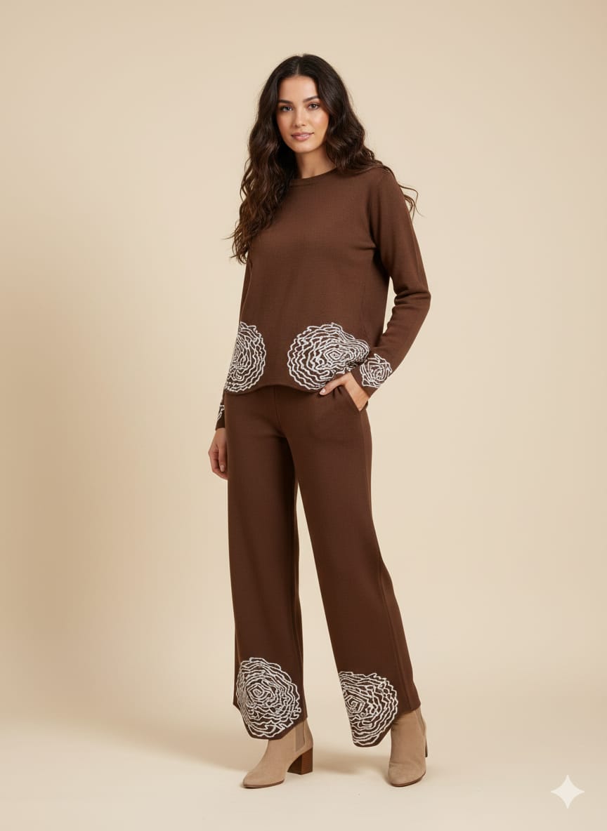 Cozy Statement patterned Co-ord Set