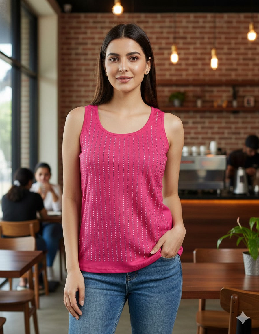 The Crystal-Detail Knit bustier