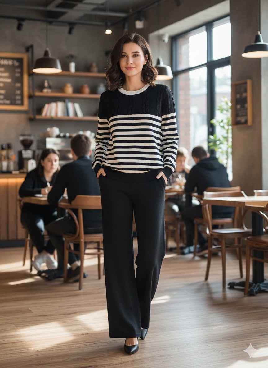 Linear Knit winter cord set