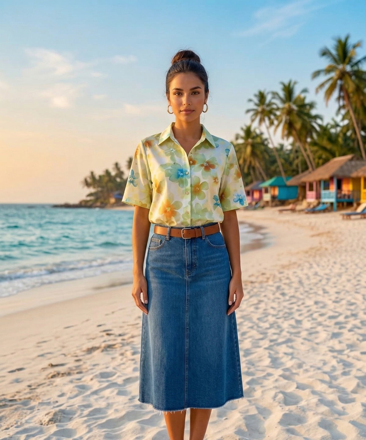 Back Bow Floral Shirt