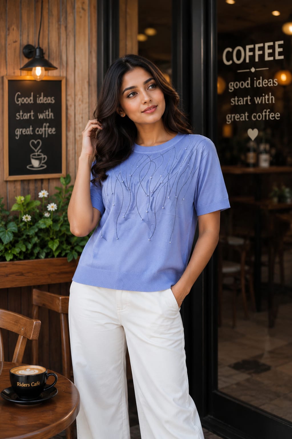 Elegant Rhinestone knit top