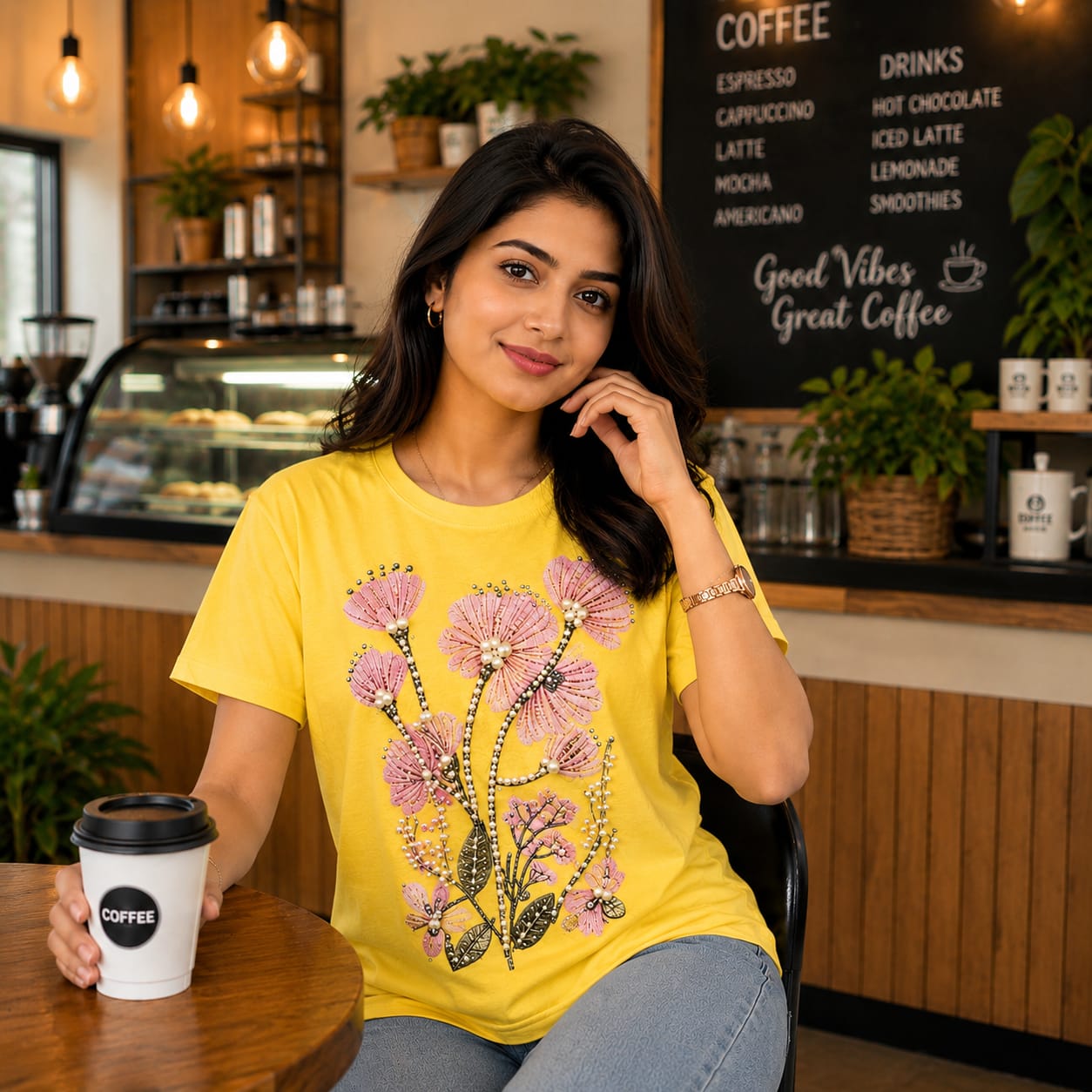 Floral Pearl Tee