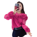 Organza flower top with inner