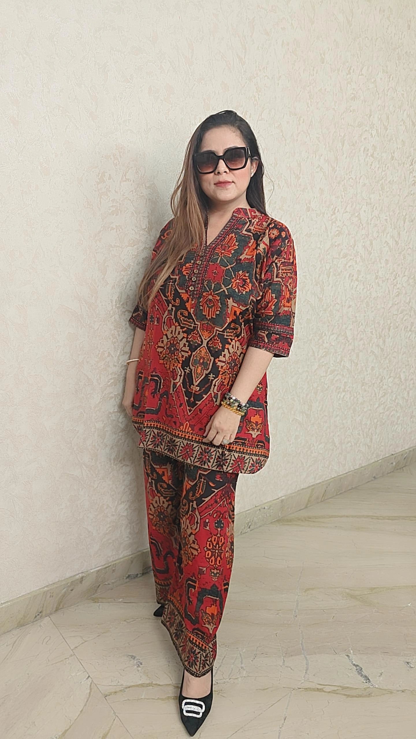 Marron boho luxe cordset