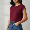 Elegant pearl top