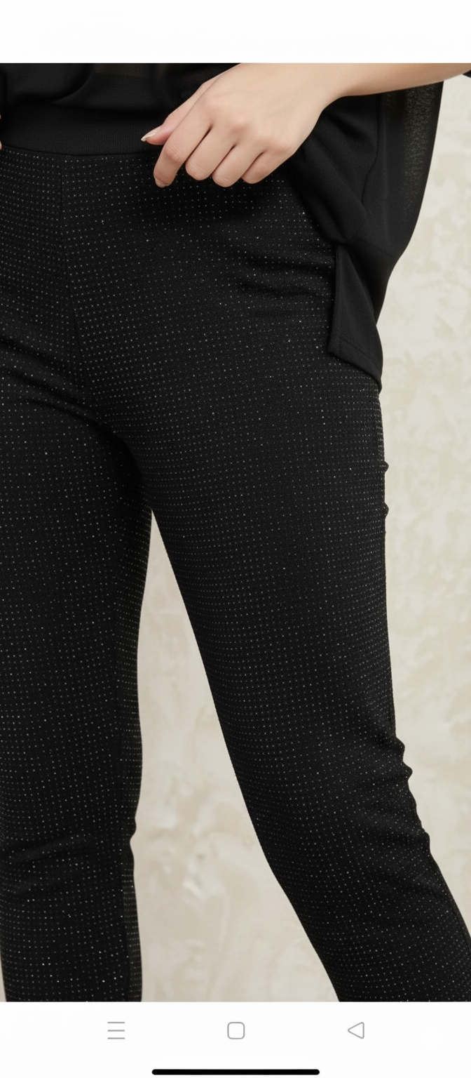 Black Rhinestone Embellished Jegging