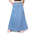 Denim long skirt