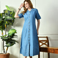 “Classic Denim Shirt Dress”