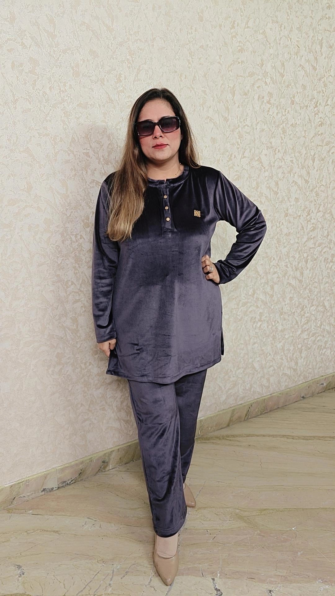 Premium winter velvet long cordset hip cover