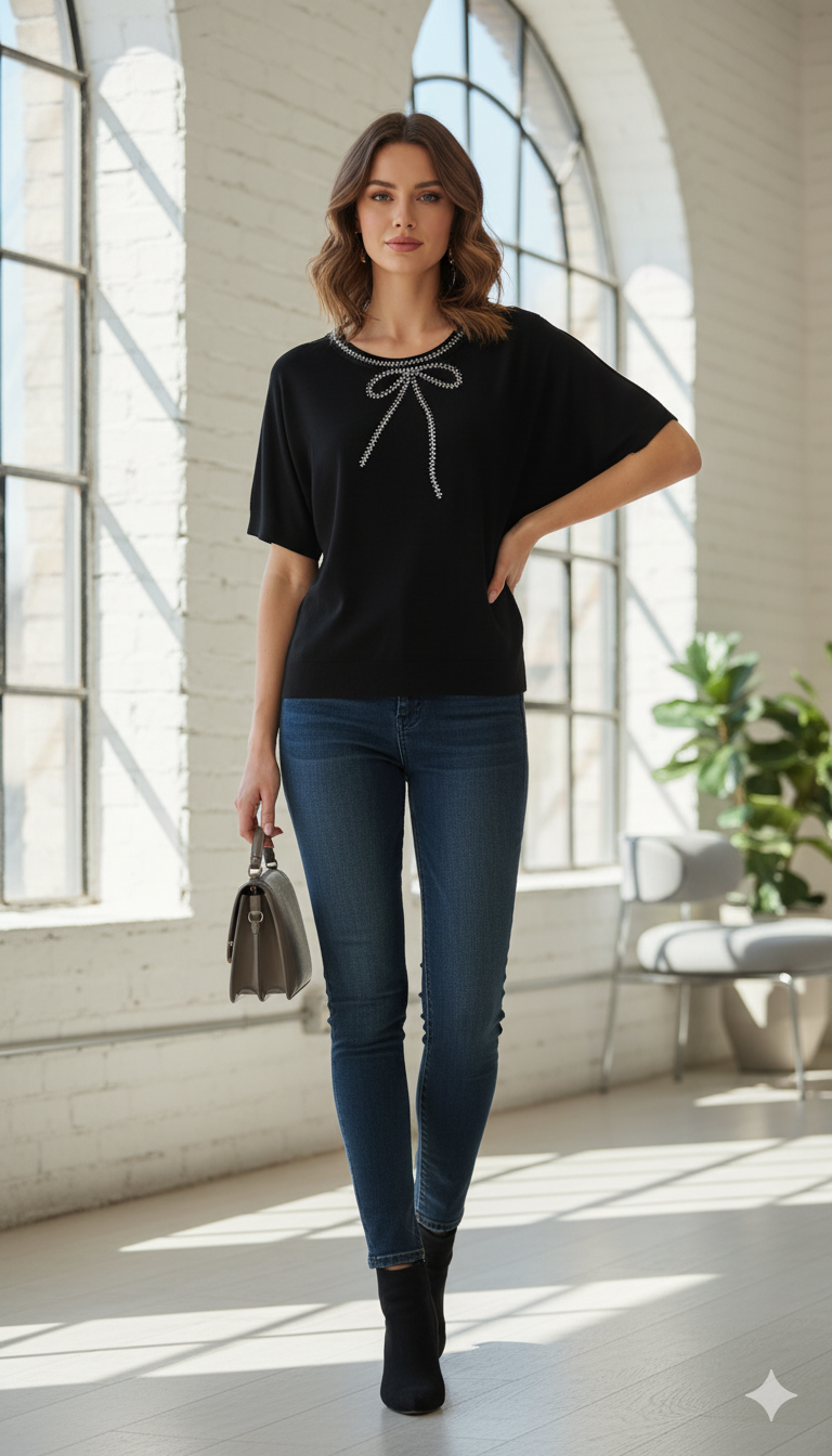 Elegant Bow-Knot Top