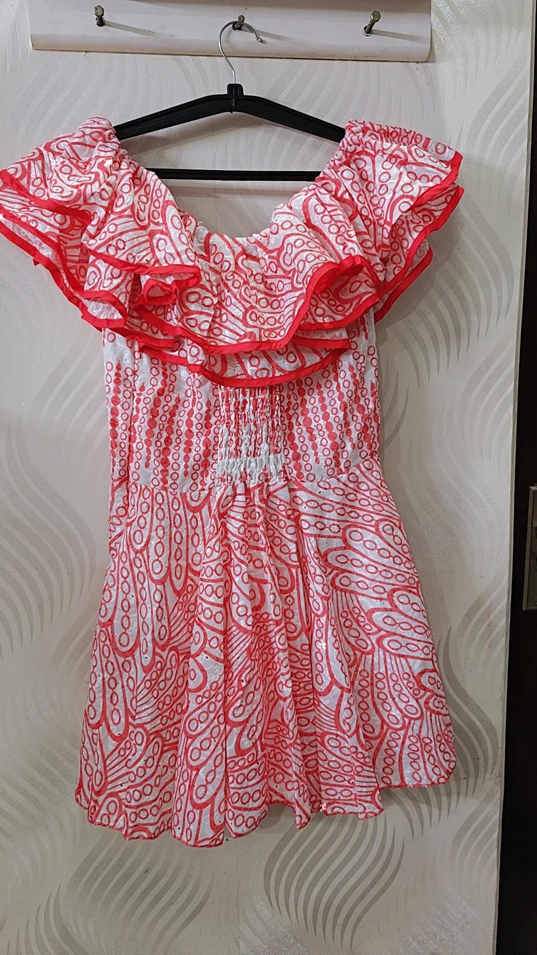 Summer off shoulder cotton dress