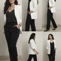 Black Straight Trousers with Side Detailing