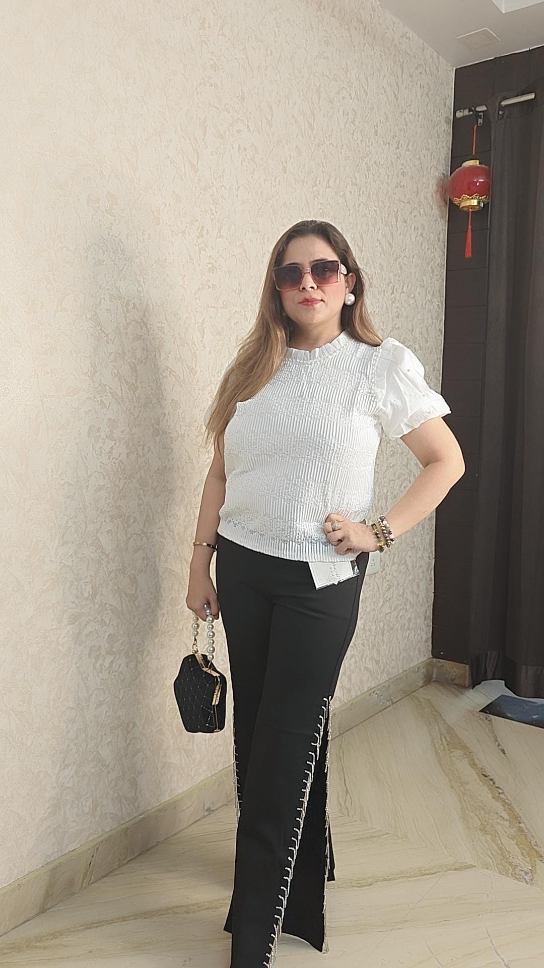 Korean pearl top free size