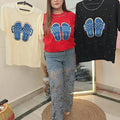 Everyday Luxe: Slipper Print T-Shirt"