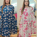 Cotton floral A line dress