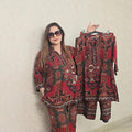 Maroon Boho Vibe Coord Set - Ethnic Fusion in Comfort