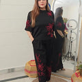 Bold Blossom Coord Set black n hot pink