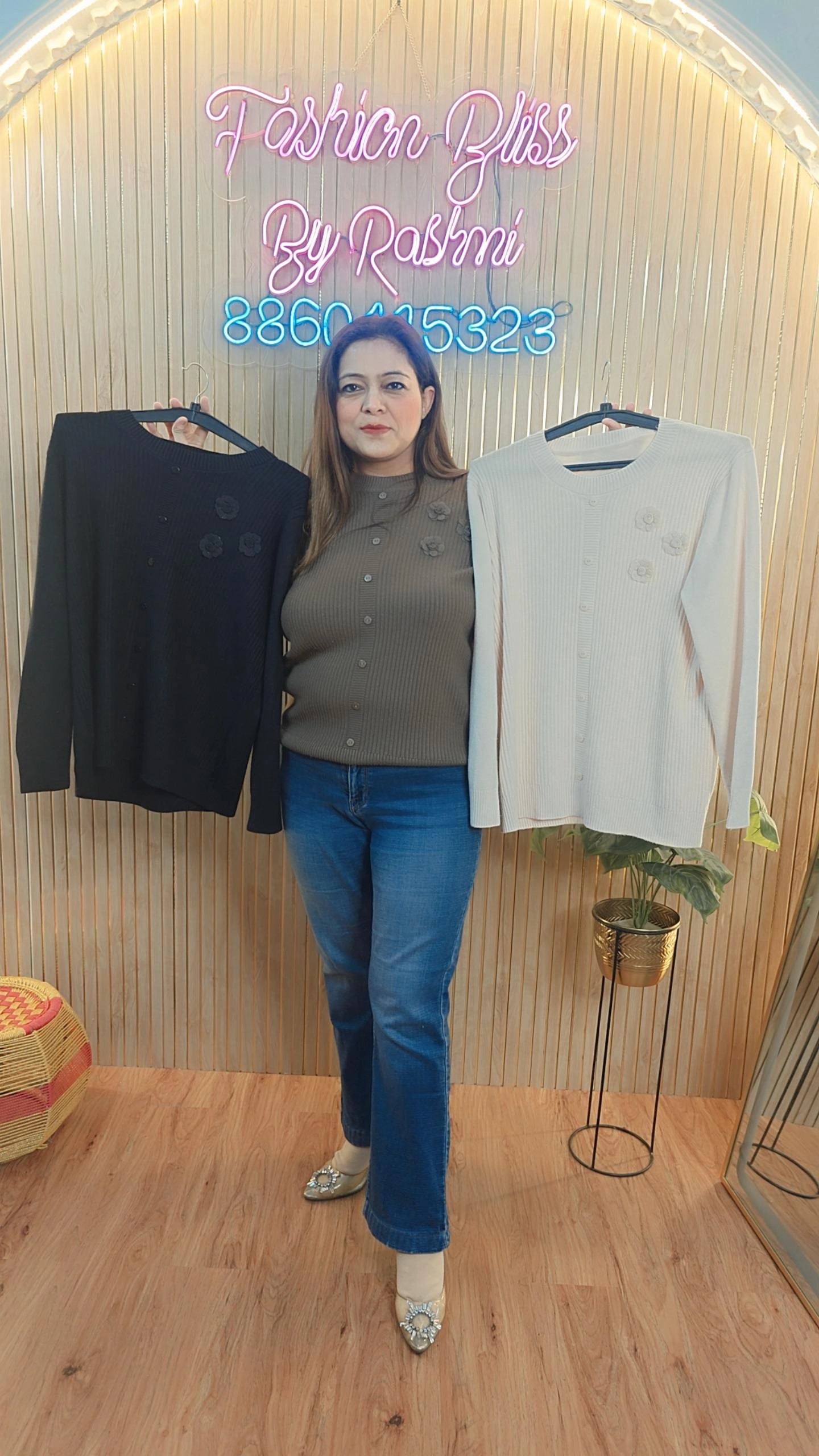 Cozy Petal Button Winter top