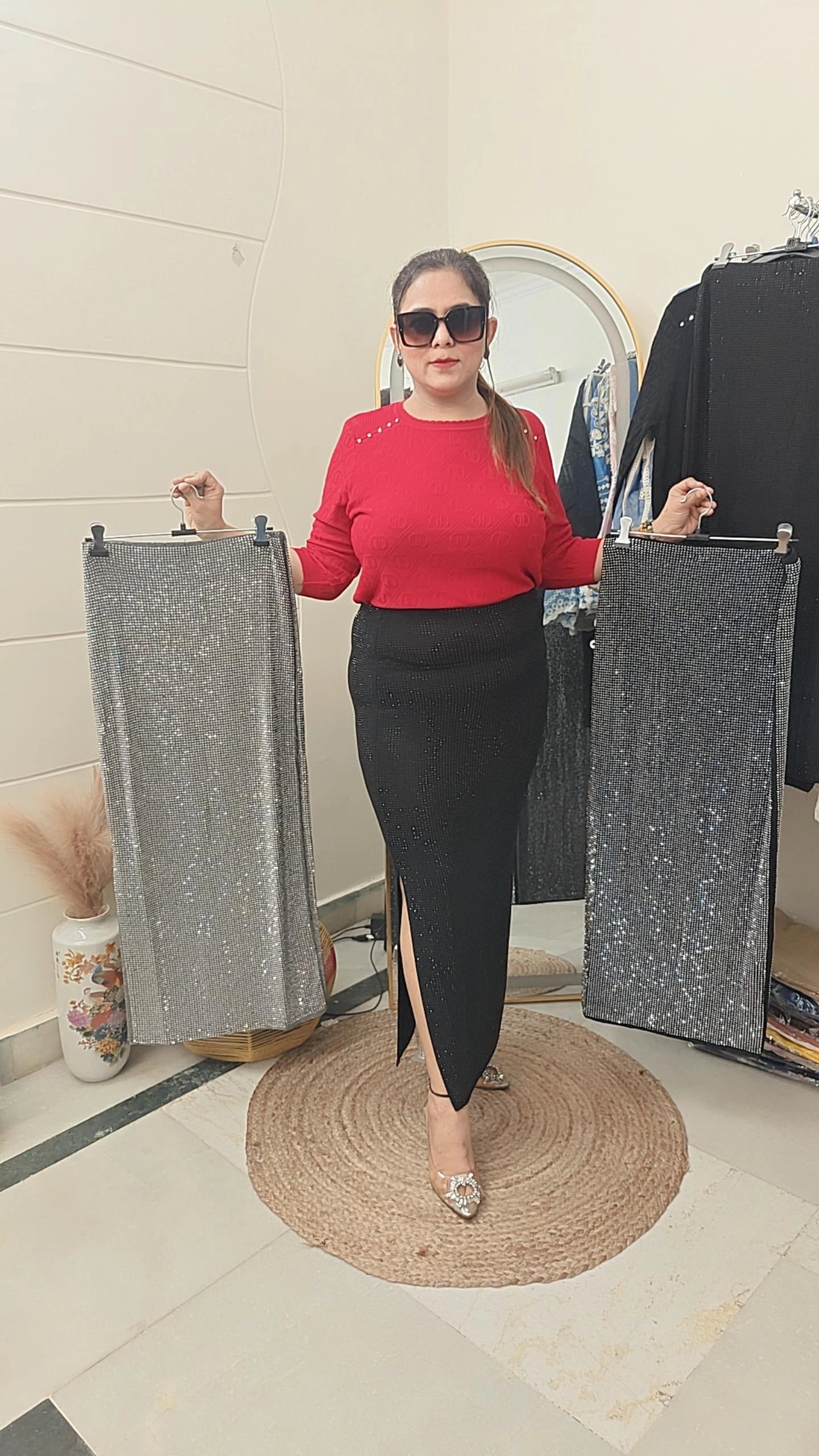 "Shimmer & Shine Crystal rhinestone Skirts"