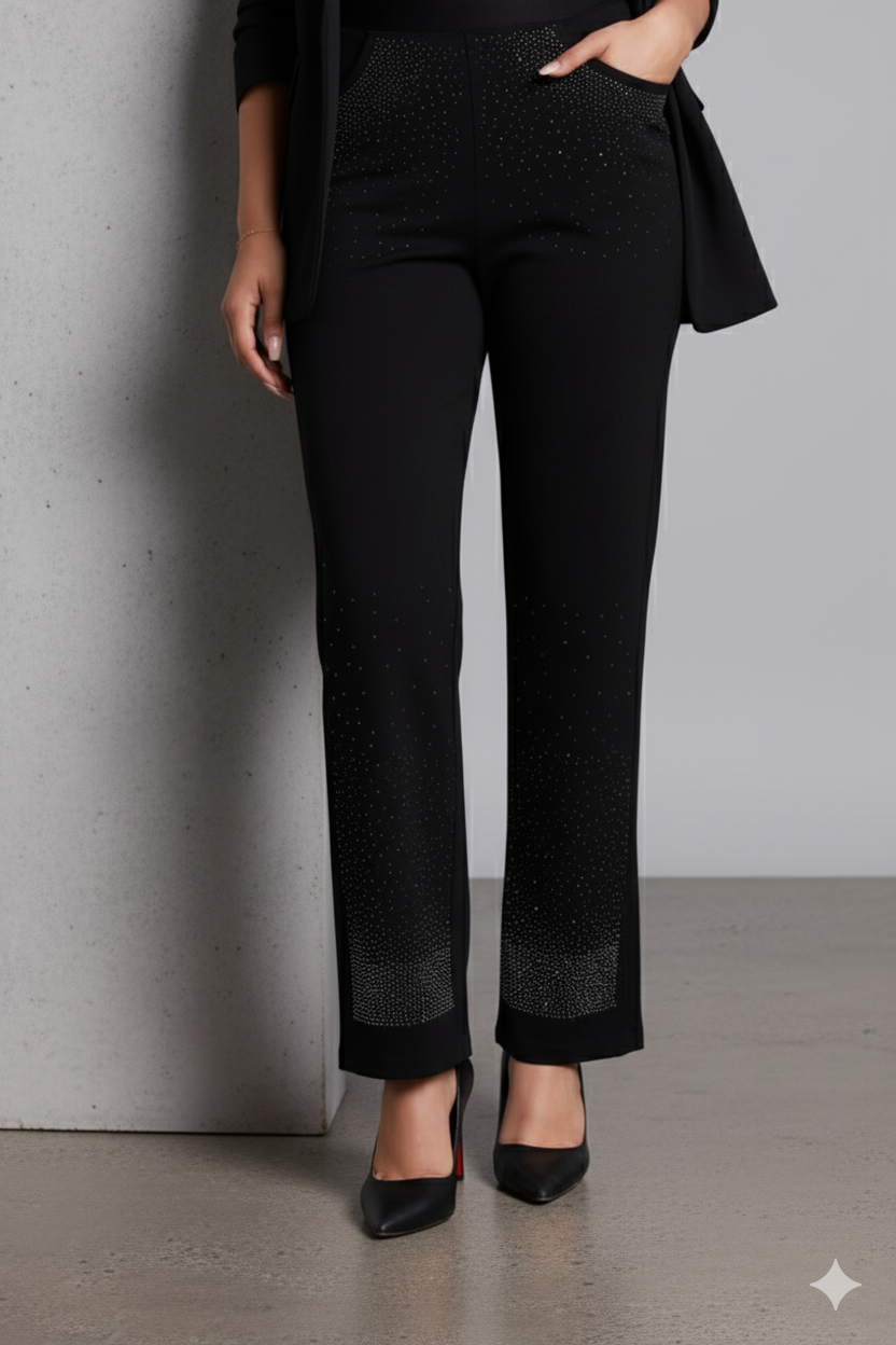 Premium Party wear high waist straight pant diamond with diamond work
