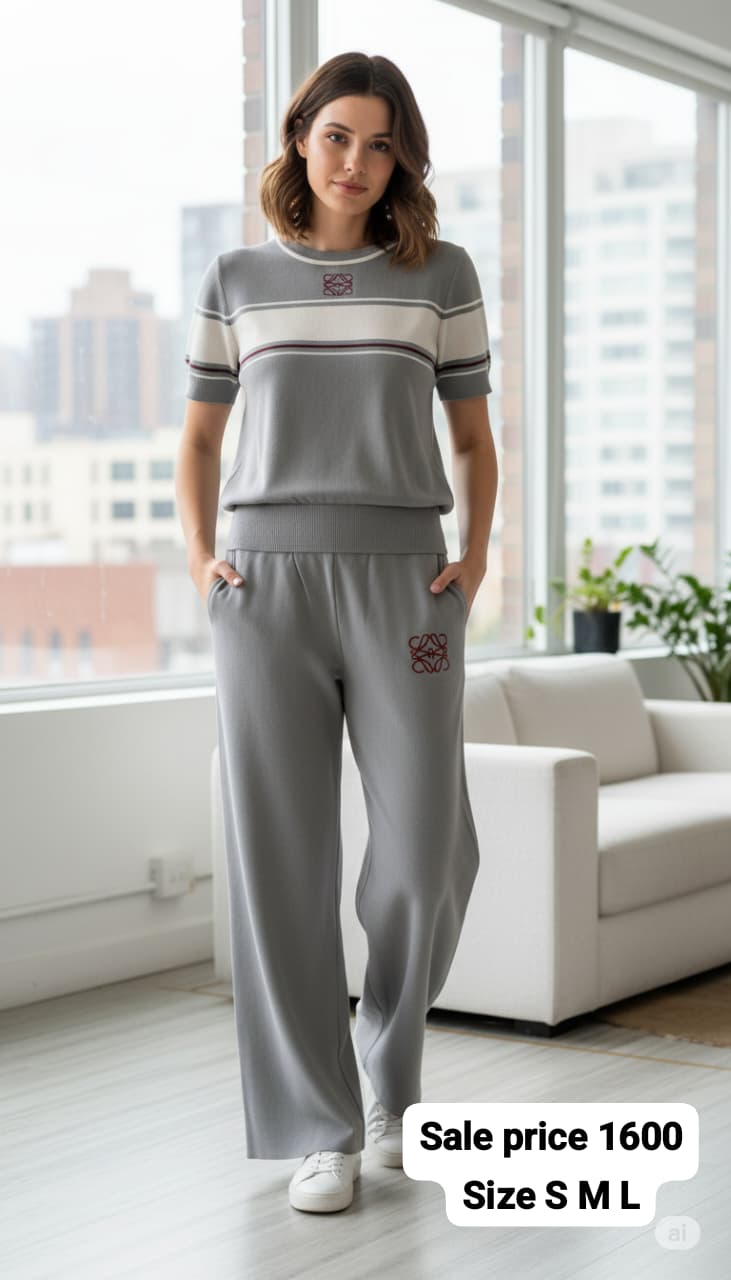 Chic Summer Coord Set with Bold Black Stripes - Effortless Elegance"