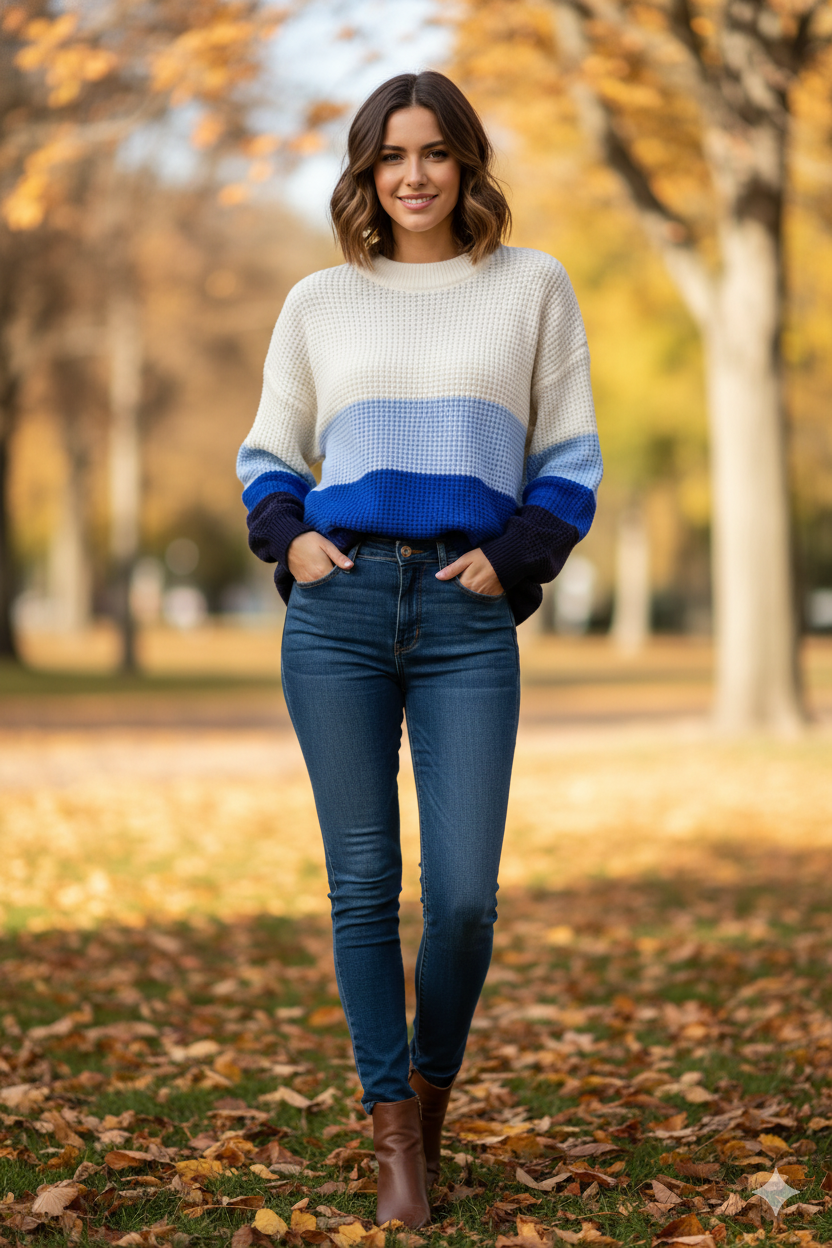 Winter Vibe Colorblock Sweater