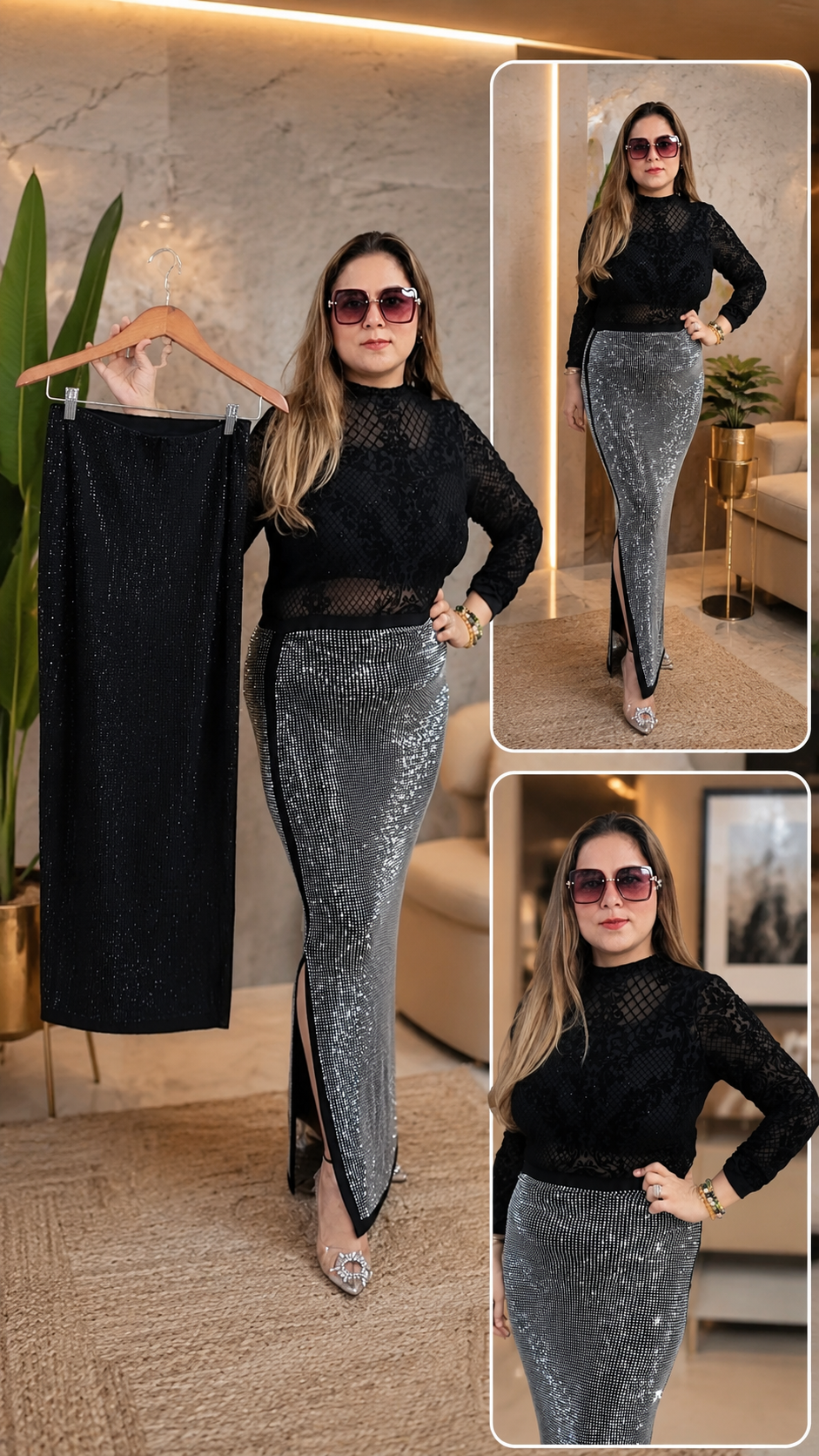"Shimmer & Shine Crystal rhinestone Skirts"