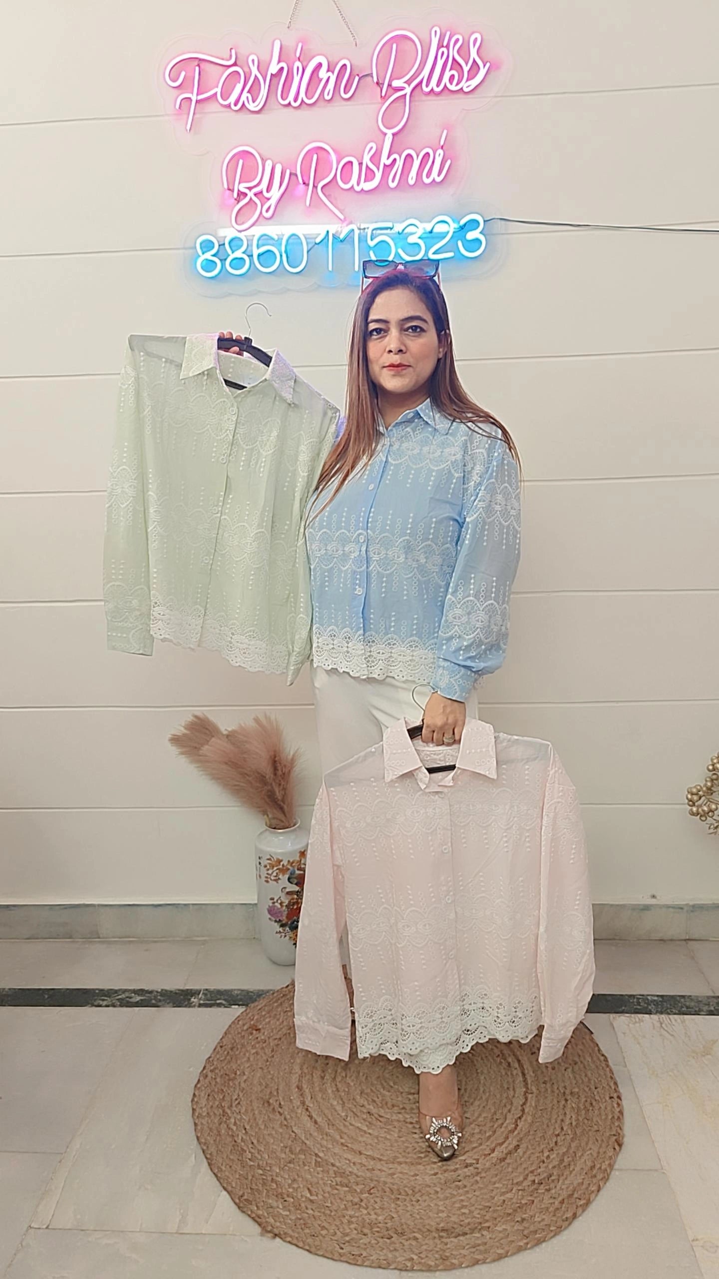 Cotton embroidered shirts