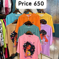 Vibrant Girl Oversized Tee – Bold, Chic & Playful