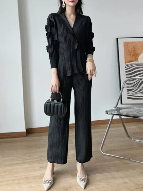 Women imported Pleated cordset