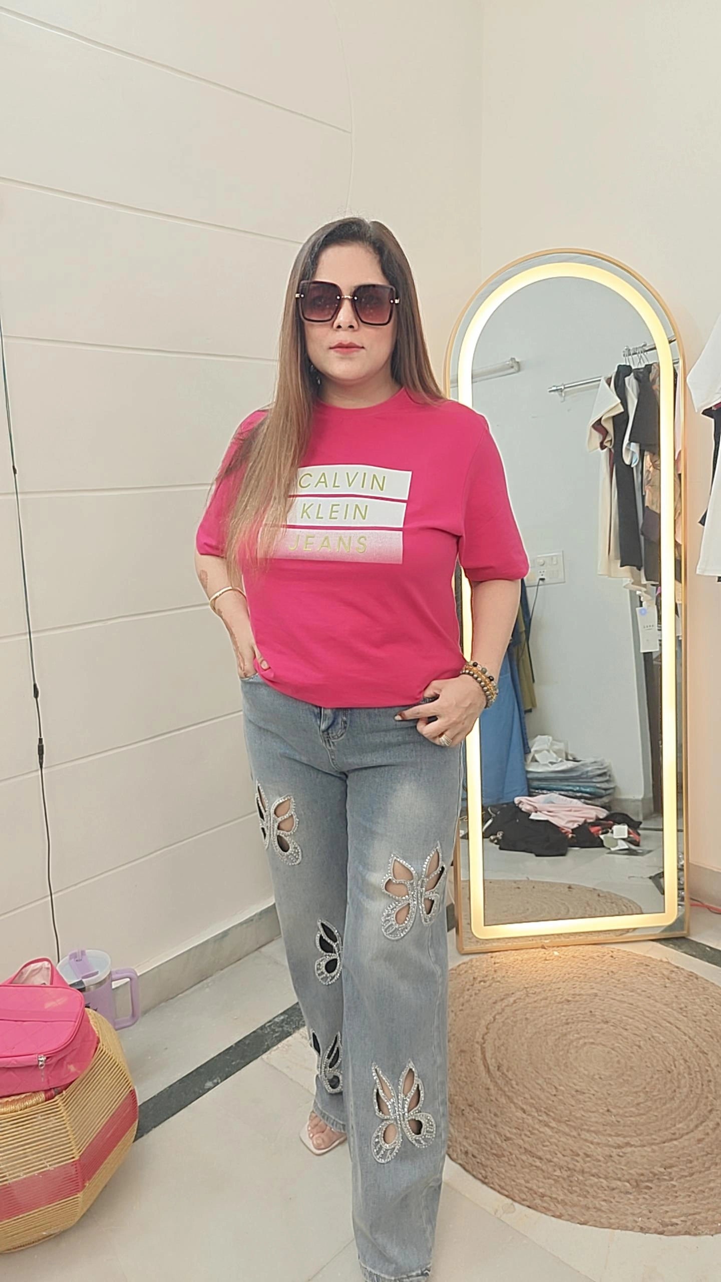 Casual trendy smart airport tshirts top