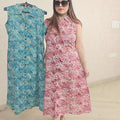 Summer pink floral A line tunic