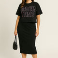 Bold Graphic Coord Set – Skirt & Crop Top Combo in 3 Colors