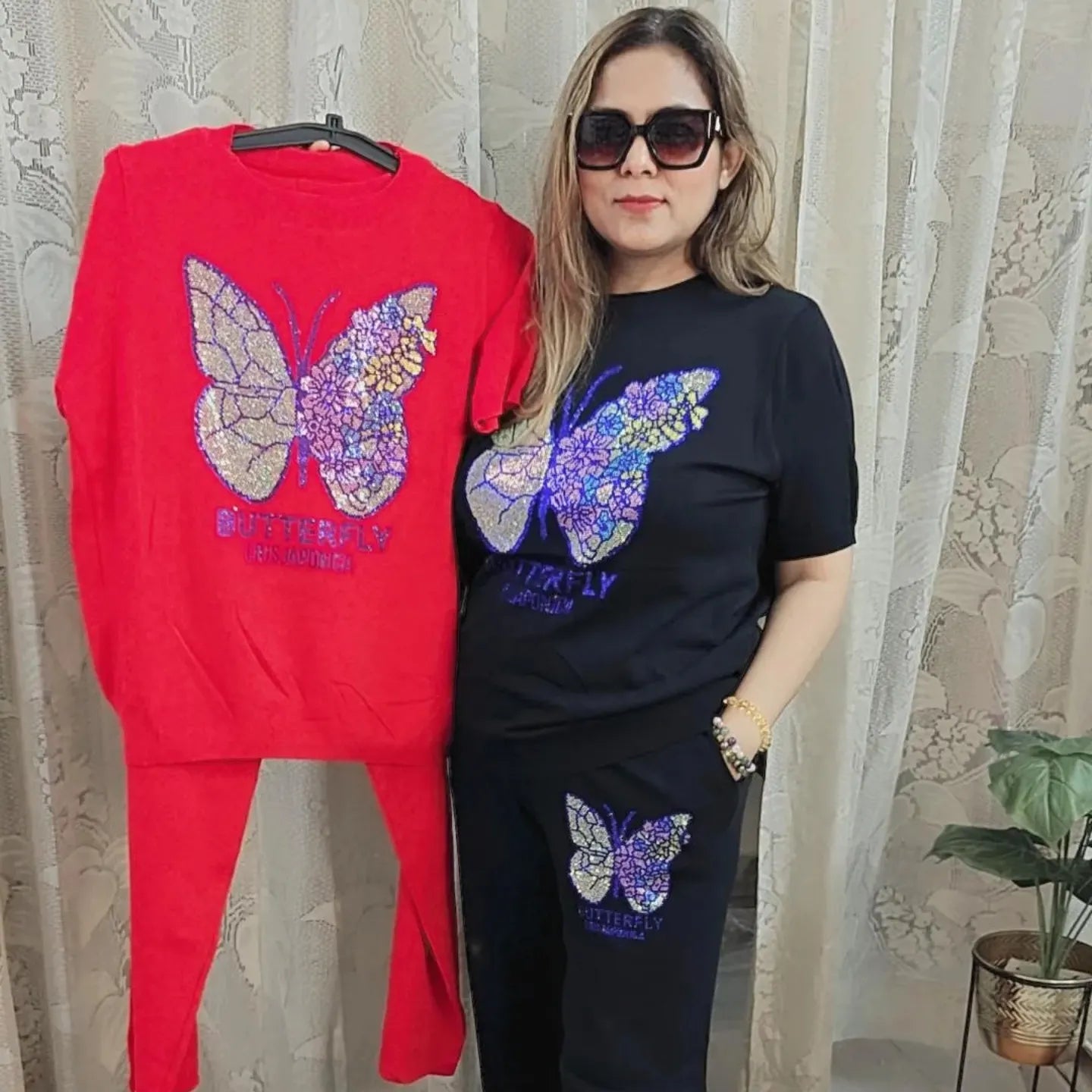 "Grace Meets Glam – Butterfly Coord Set!"